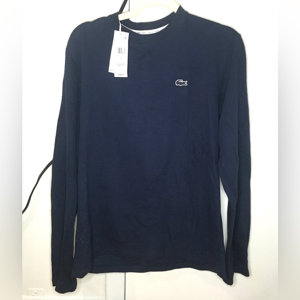 Lacoste Men Small Long Sleeve Navy Blue SleepWear